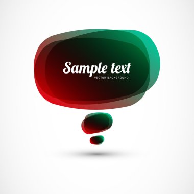 kırmızı yeşil konuşma balonu