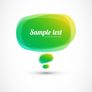 Yeşil Sarı konuşma balonu
