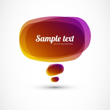  Mor sarı konuşma balonu