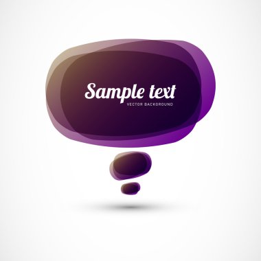 Menekşe Kahverengi konuşma balonu