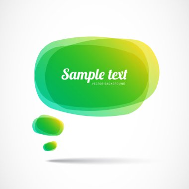 Yeşil Sarı konuşma balonu