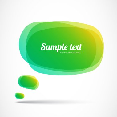 Yeşil Sarı konuşma balonu