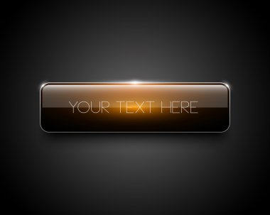 turuncu parlak web düğmesi