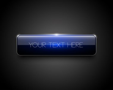 mavi parlak web düğmesi