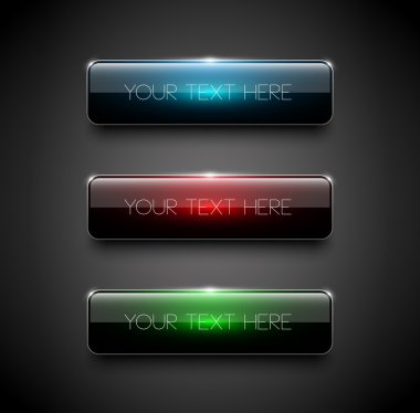 renkli parlak web düğmeleri