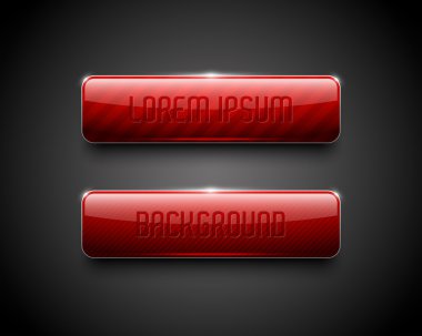 kırmızı parlak web düğmeleri