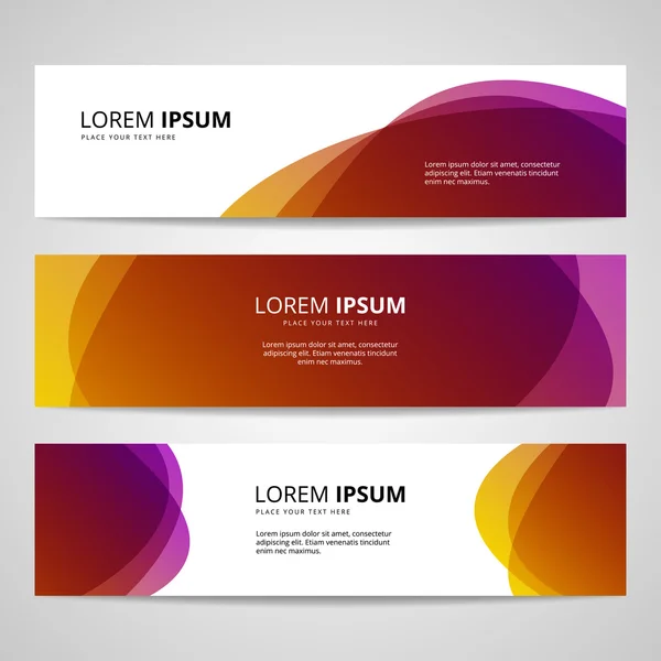 Set of three banners — Stock Vector