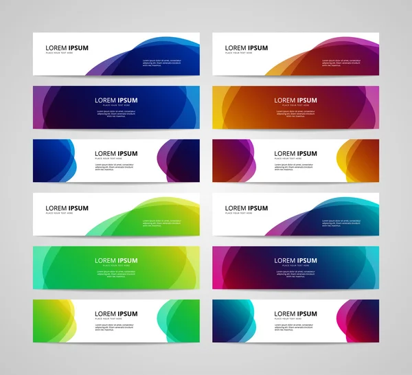 Set di banner colorati — Vettoriale Stock