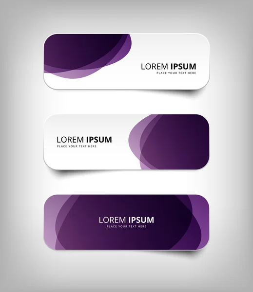 Dark violet banners design — Stock Vector