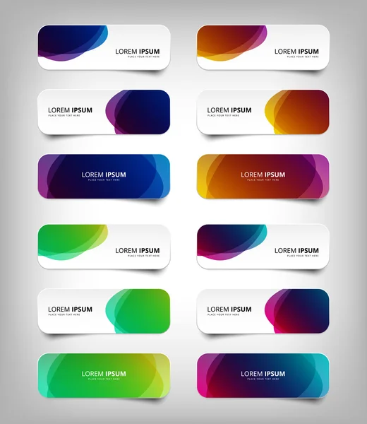 Ensemble de bannières colorées — Image vectorielle