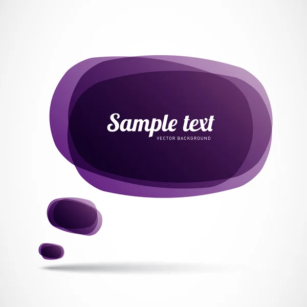 Donker violet tekstballon — Stockvector