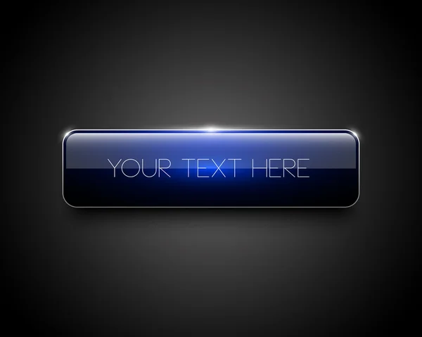 Μπλε γυαλιστερό web κουμπί — Διανυσματικό Αρχείο