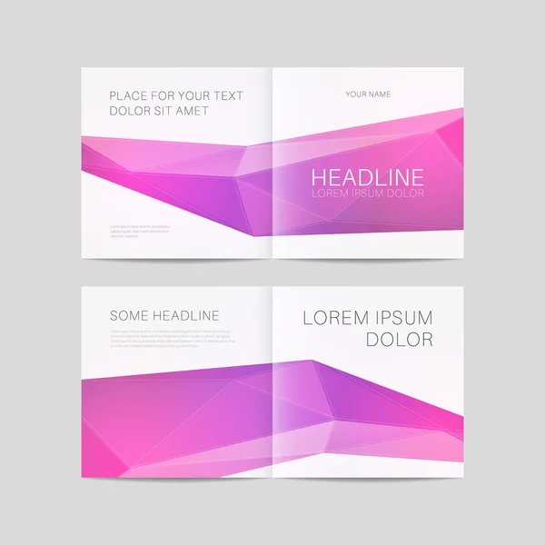 Modello di design brochure rosa — Vettoriale Stock