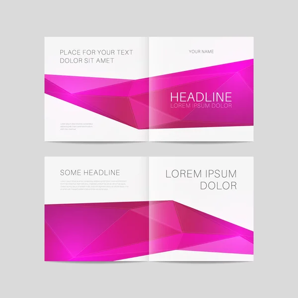 Pink brochure design template — Stock Vector