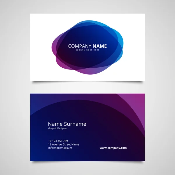 Business card design template — Stock Vector