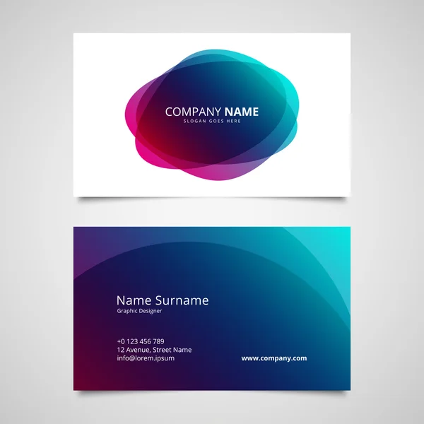 Business card design template — Stock Vector