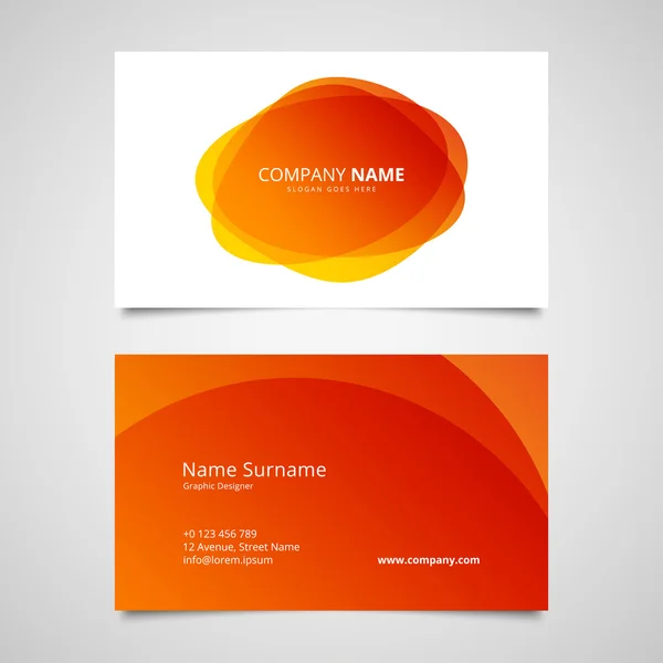 Business card design template — Stock Vector