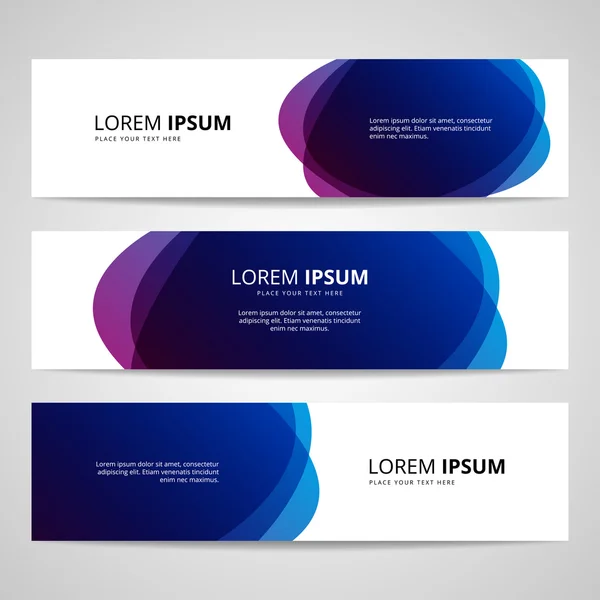 Dark violet blue banners — Stock Vector