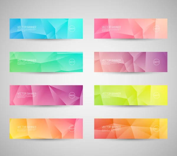 Set of geometric banners — Stock Vector