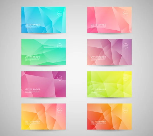 Set of geometric banners — Stock Vector