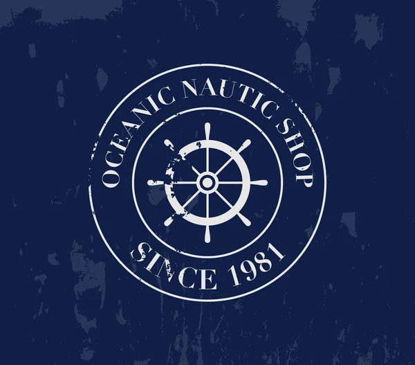 レトロな航海ロゴ — ストックベクタ
