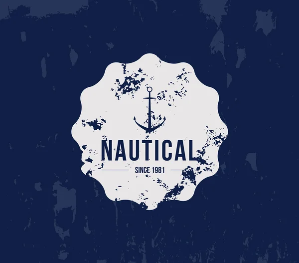 Logo nautique rétro — Image vectorielle