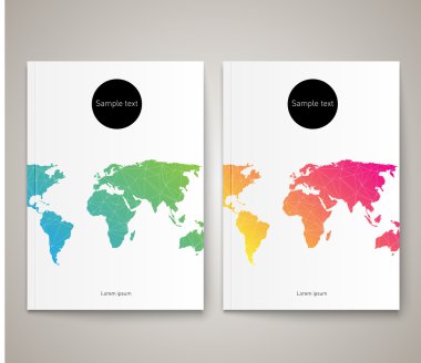 harita ile broşür şablonları