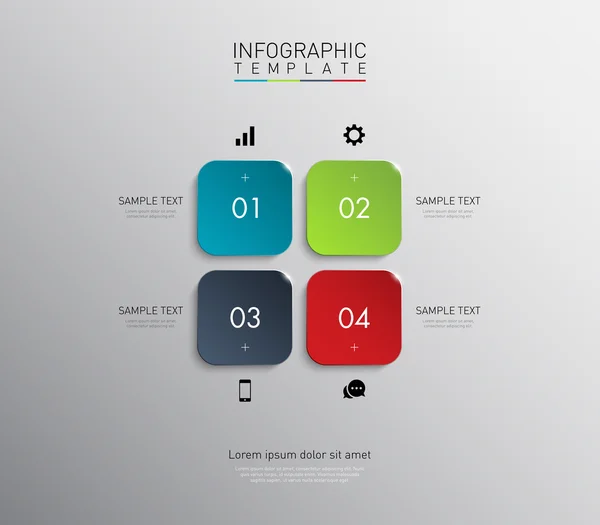 Infographics afiş şablon — Stok Vektör