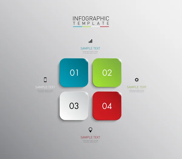 インフォ グラフィック バナーのテンプレート — ストックベクタ