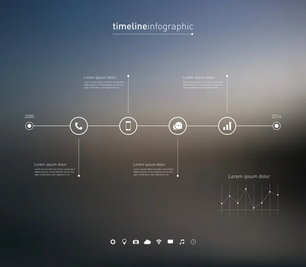 Idővonal Infografika — Stock Vector