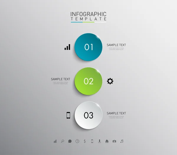 Modello di banner infografici — Vettoriale Stock