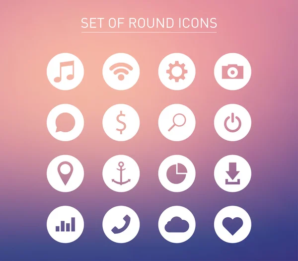 Ronde iconen — Stockvector