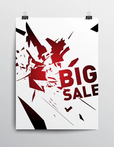 Velký plakát k prodeji — Stockový vektor