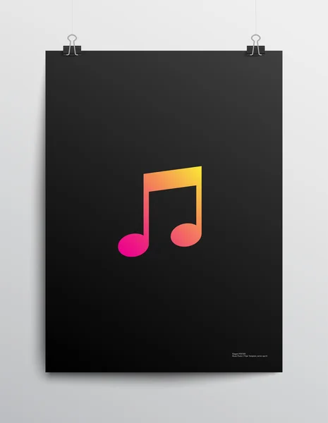 Icono de nota musical — Vector de stock