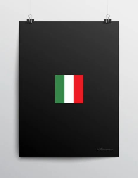 Italienska flaggikonen — Stock vektor