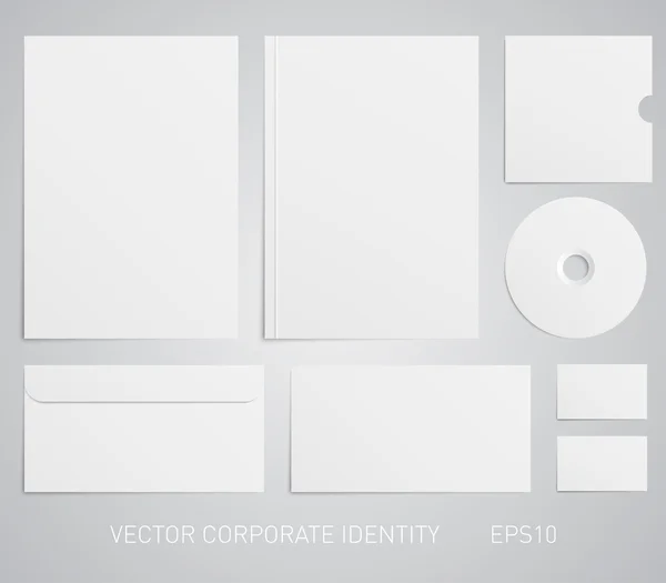 Abstract corporate stationery template, — Stock Vector