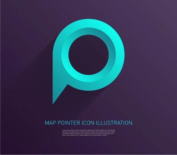 Vector map pointer icon — Stock Vector