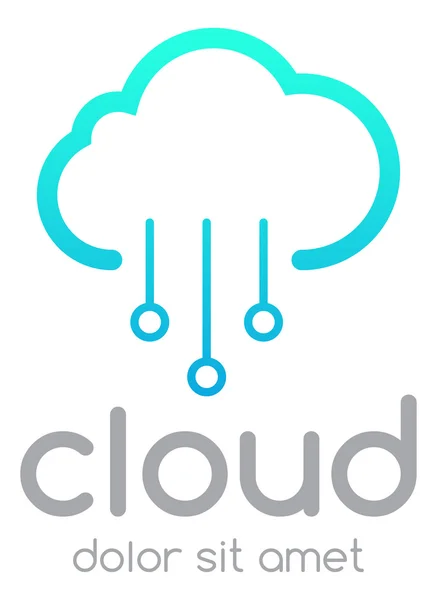 Icono de nube con letras — Vector de stock