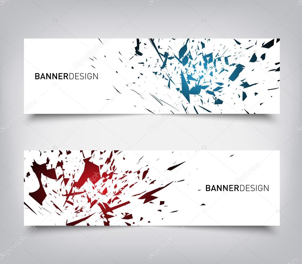 Explosion banners design