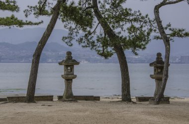 Itsukushima Shrine in Hiroshima, Japan clipart