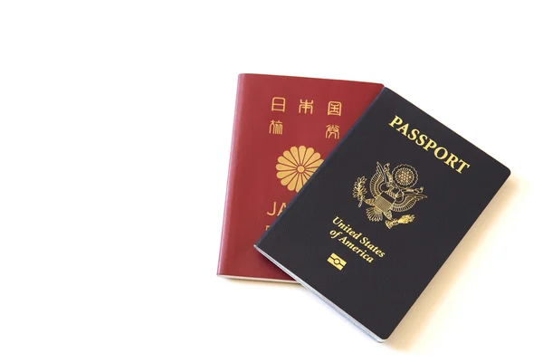 Passaporte americano e japonês — Fotografia de Stock