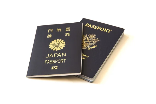 Ons en Japanse paspoort — Stockfoto