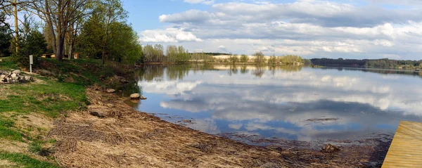 Spring river landscape in Latvia — Stock Photo, Image