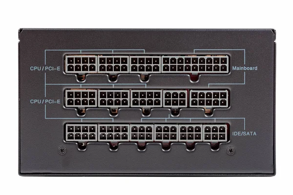 Современный Новый Модульный Блок Питания Передней Стороны Блока Контактный Контактный — стоковое фото