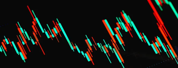 Bolsa Valores Gráfico Gráfico Candlestick Macro Close Dia Negociação Resumo — Fotografia de Stock