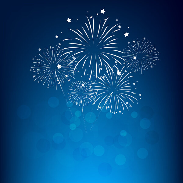 Happy new year fireworks 2017