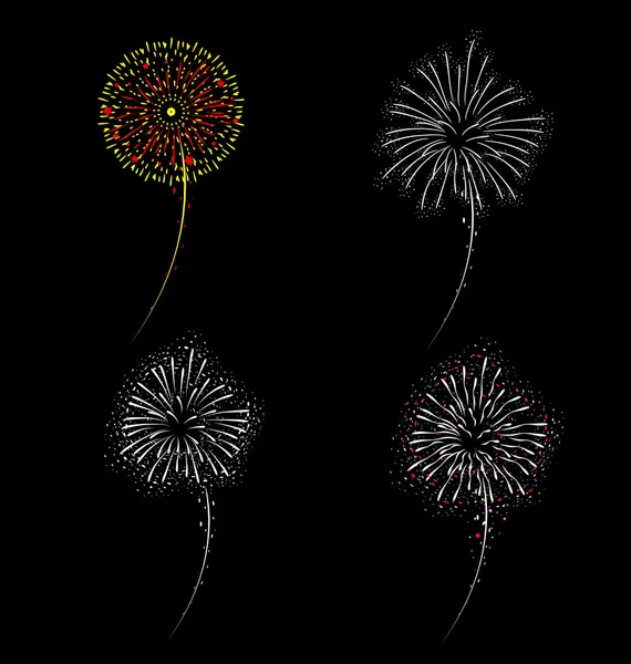 Frohes neues Jahr Feuerwerk 2017 — Stockvektor