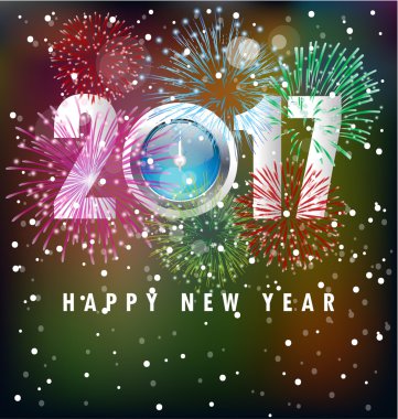 Mutlu yeni yıl 2017 arka plan