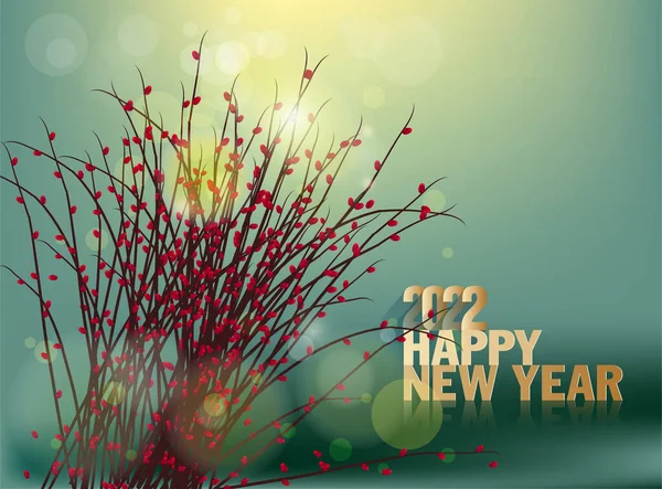 Nouvel Chinois 2022 Année Tigre Fleur Rouge Éléments Asiatiques Papier — Image vectorielle