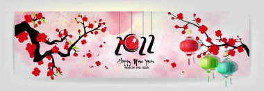 2022 yılında Çin 'de kaplan kırmızı ve altın çiçeği ve arka planda zanaat tarzıyla kesilmiş Asya elementleri. Çince yeni yıl 2022, kaplan yılı. )